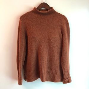 Madewell rust mock turtle sweater